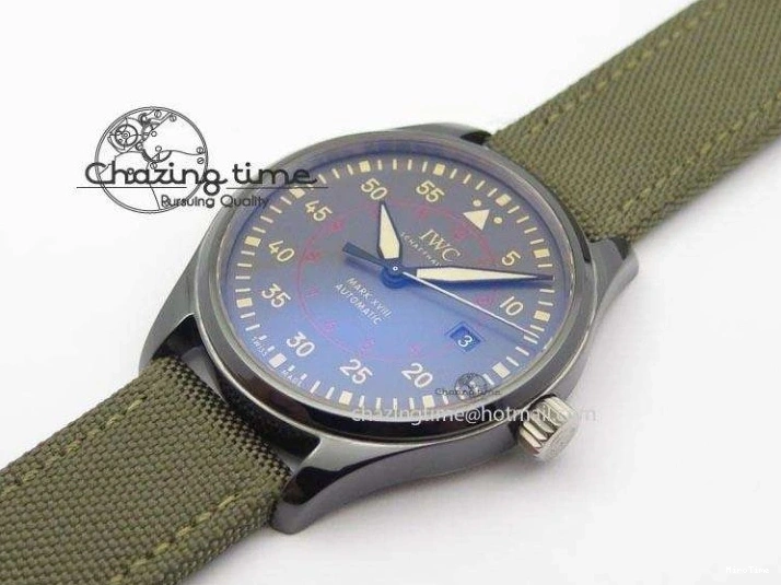 MIROTIME 0304 SunProtective MARK XVII IW324702 Real Ceramic MK Best Edition Green Dial On Green Nylon Strap A 7288